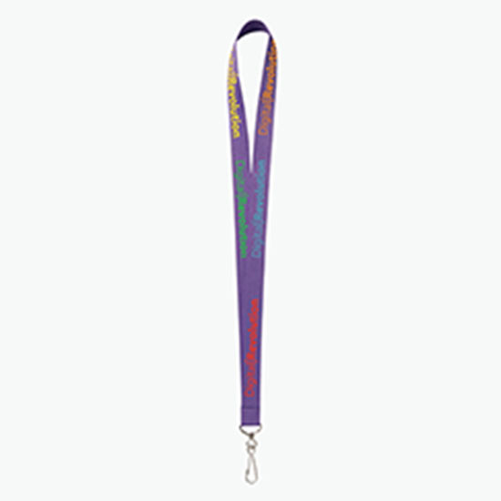 Plan Ahead & Save - 3/4 Economy Poly-Dye Full-Color Printed Lanyard w/J-Hook