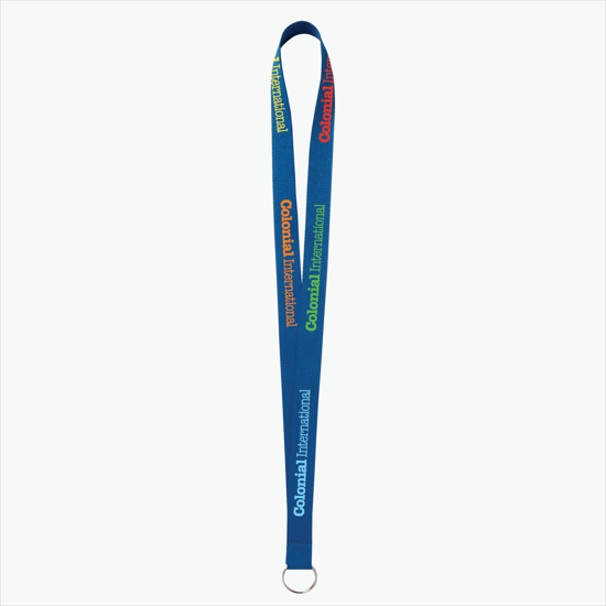 Plan Ahead & Save - 3/4 Economy Poly-Dye Full-Color Printed Lanyard w/Key Ring