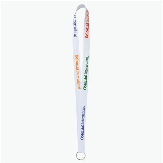Plan Ahead & Save - 3/4 Economy Poly-Dye Full-Color Printed Lanyard w/Key Ring