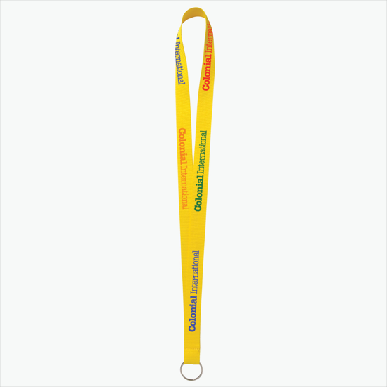 Plan Ahead & Save - 3/4 Economy Poly-Dye Full-Color Printed Lanyard w/Key Ring