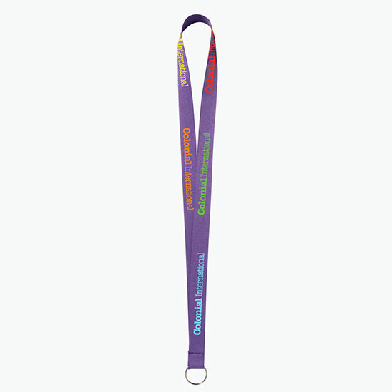 Plan Ahead & Save - 3/4 Economy Poly-Dye Full-Color Printed Lanyard w/Key Ring