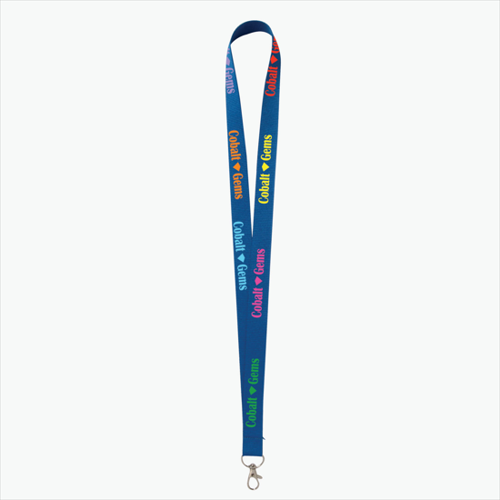 Plan Ahead & Save - 3/4 Economy Poly-Dye Full-Color Printed Lanyard w/Lobster Claw