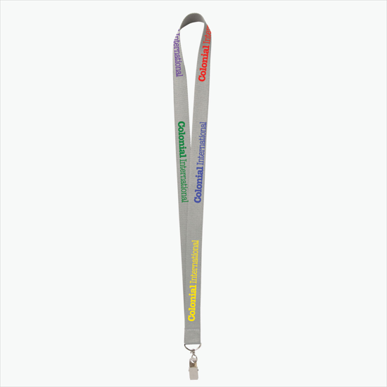 Plan Ahead & Save - 3/4 Economy Poly-Dye Full-Color Printed Lanyard w/Swivel Bulldog Clip