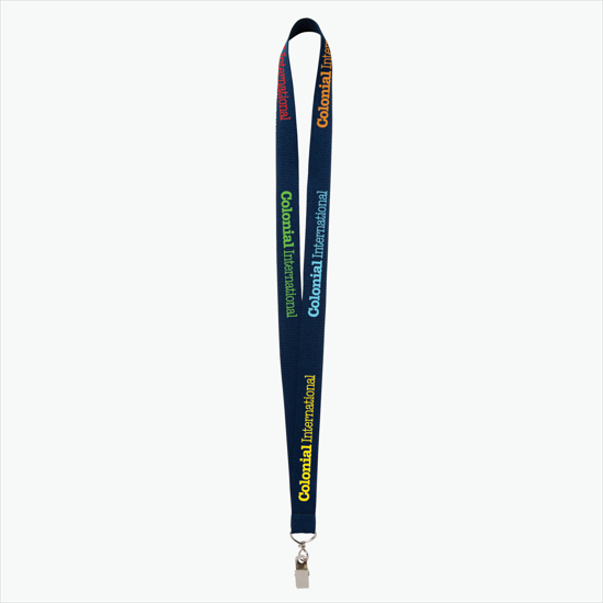 Plan Ahead & Save - 3/4 Economy Poly-Dye Full-Color Printed Lanyard w/Swivel Bulldog Clip