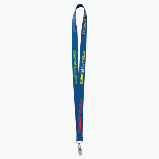 Plan Ahead & Save - 3/4 Economy Poly-Dye Full-Color Printed Lanyard w/Swivel Bulldog Clip