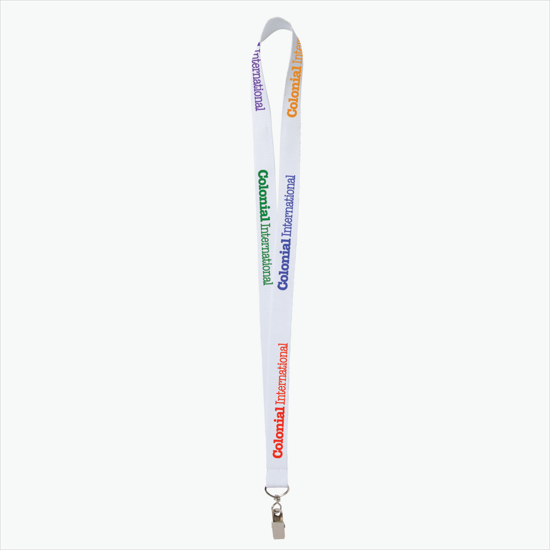 Plan Ahead & Save - 3/4 Economy Poly-Dye Full-Color Printed Lanyard w/Swivel Bulldog Clip