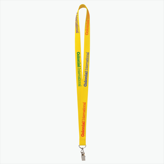 Plan Ahead & Save - 3/4 Economy Poly-Dye Full-Color Printed Lanyard w/Swivel Bulldog Clip