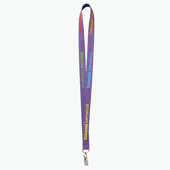 Plan Ahead & Save - 3/4 Economy Poly-Dye Full-Color Printed Lanyard w/Swivel Bulldog Clip