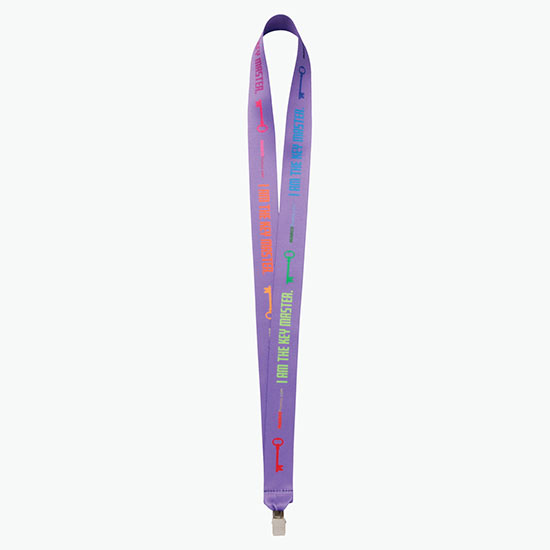 Plan Ahead & Save - 1 Economy Poly-Dye Full-Color Printed Lanyard w/Non-Swivel Bulldog Clip