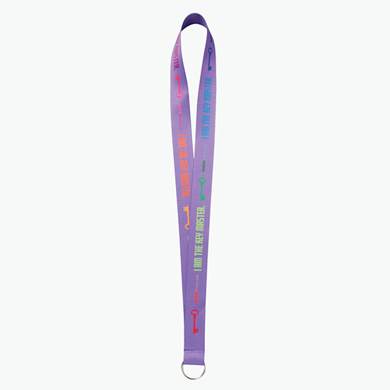 Plan Ahead & Save - 1 Economy Poly-Dye Full-Color Printed Lanyard w/Key Ring