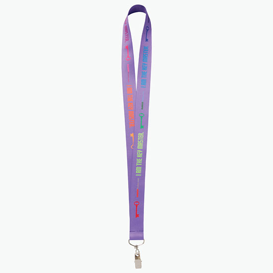 Plan Ahead & Save - 1 Economy Poly-Dye Full-Color Printed Lanyard w/Swivel Bulldog Clip