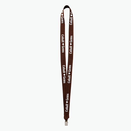 Plan Ahead & Save 3/4 Polyester Lanyard w/Non-Swivel Bulldog Clip