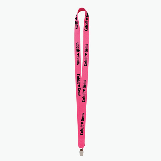 Plan Ahead & Save 3/4 Polyester Lanyard w/Non-Swivel Bulldog Clip