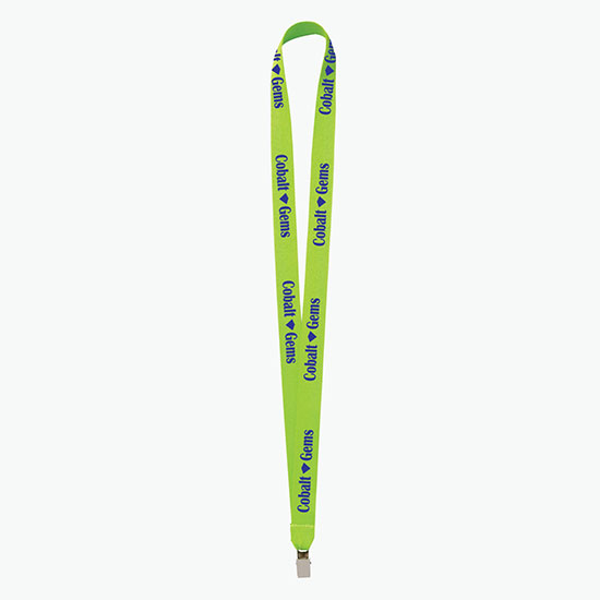 Plan Ahead & Save 3/4 Polyester Lanyard w/Non-Swivel Bulldog Clip