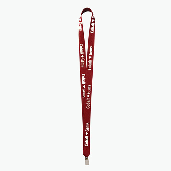 Plan Ahead & Save 3/4 Polyester Lanyard w/Non-Swivel Bulldog Clip