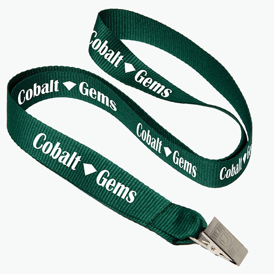 Plan Ahead & Save 3/4 Polyester Lanyard w/Non-Swivel Bulldog Clip