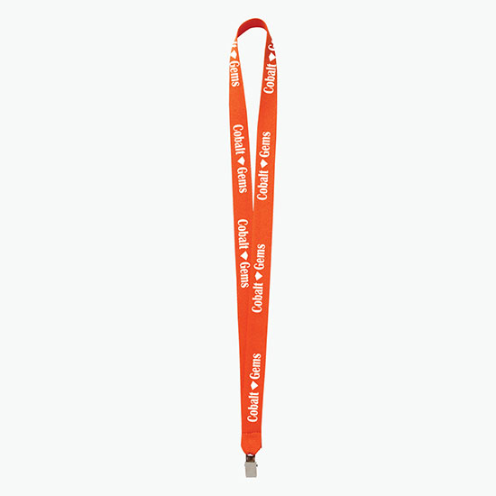 Plan Ahead & Save 3/4 Polyester Lanyard w/Non-Swivel Bulldog Clip
