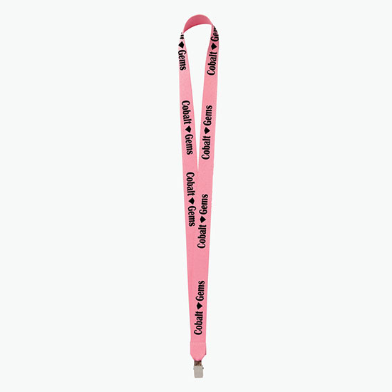 Plan Ahead & Save 3/4 Polyester Lanyard w/Non-Swivel Bulldog Clip