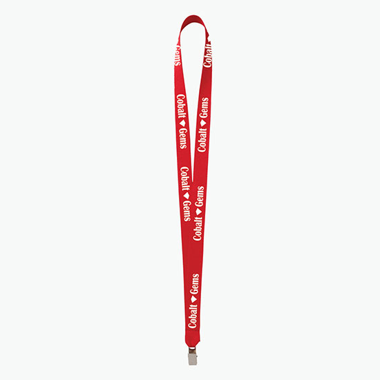 Plan Ahead & Save 3/4 Polyester Lanyard w/Non-Swivel Bulldog Clip