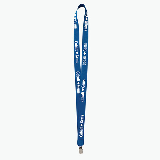 Plan Ahead & Save 3/4 Polyester Lanyard w/Non-Swivel Bulldog Clip