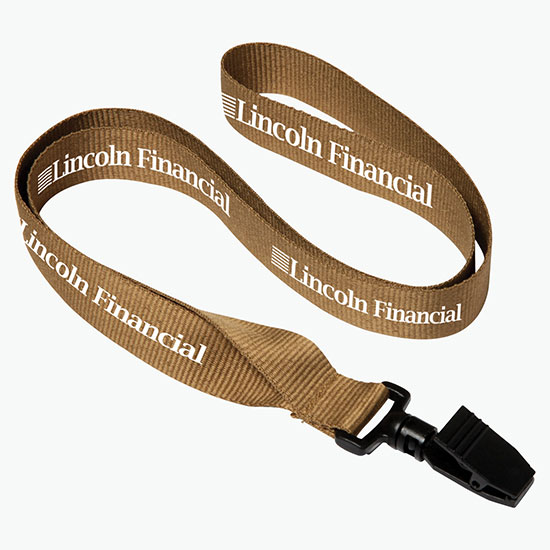 Plan Ahead & Save 3/4 Polyester Lanyard w/Plastic Bulldog Clip