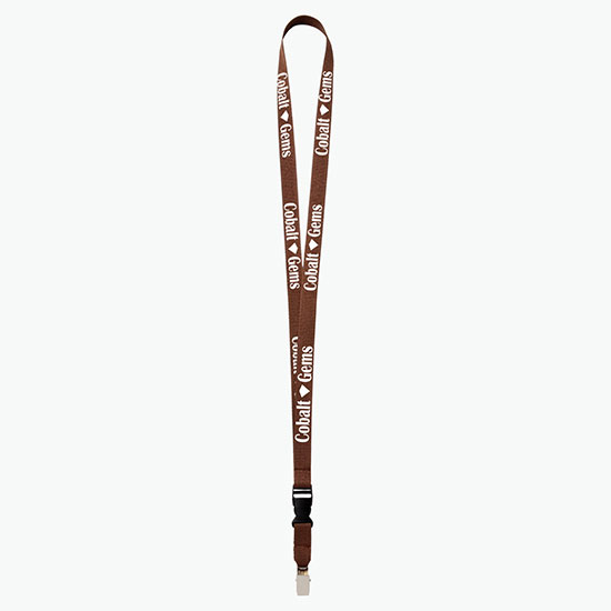 Plan Ahead & Save 5/8 Polyester Lanyard with Buckle Release w/Non-Swivel Bulldog Clip