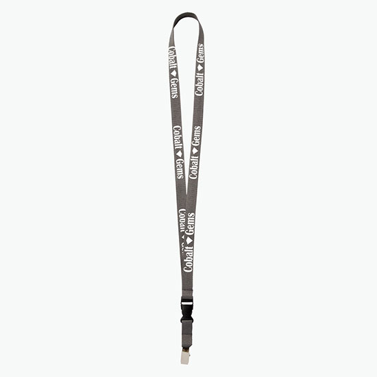 Plan Ahead & Save 5/8 Polyester Lanyard with Buckle Release w/Non-Swivel Bulldog Clip