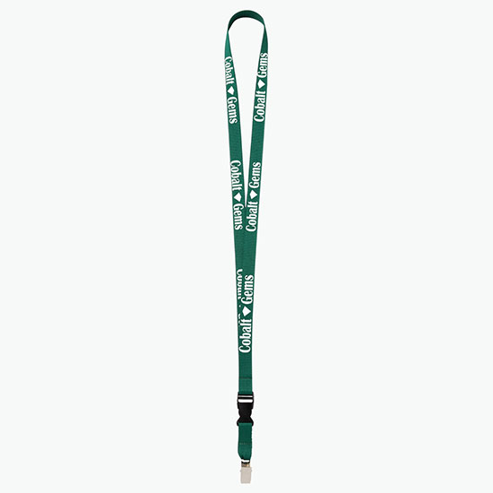 Plan Ahead & Save 5/8 Polyester Lanyard with Buckle Release w/Non-Swivel Bulldog Clip