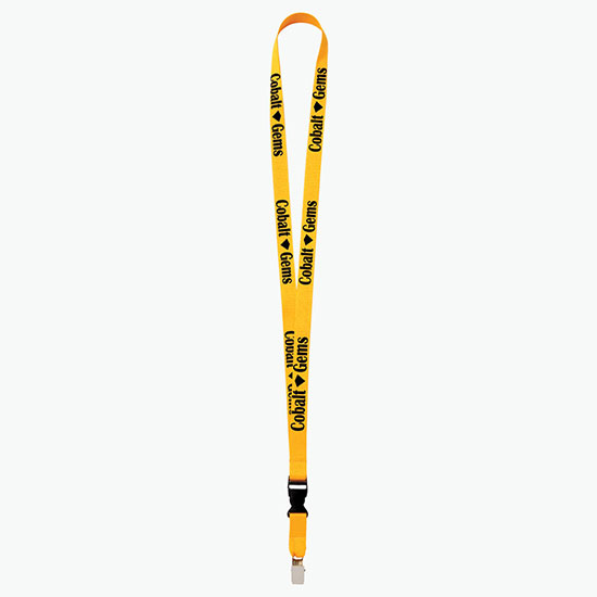 Plan Ahead & Save 5/8 Polyester Lanyard with Buckle Release w/Non-Swivel Bulldog Clip