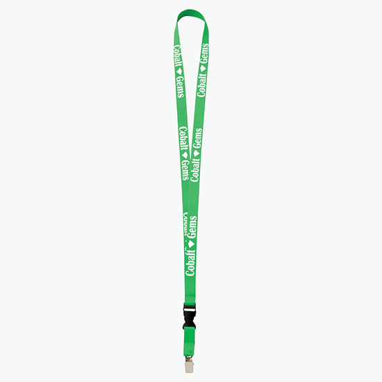 Plan Ahead & Save 5/8 Polyester Lanyard with Buckle Release w/Non-Swivel Bulldog Clip