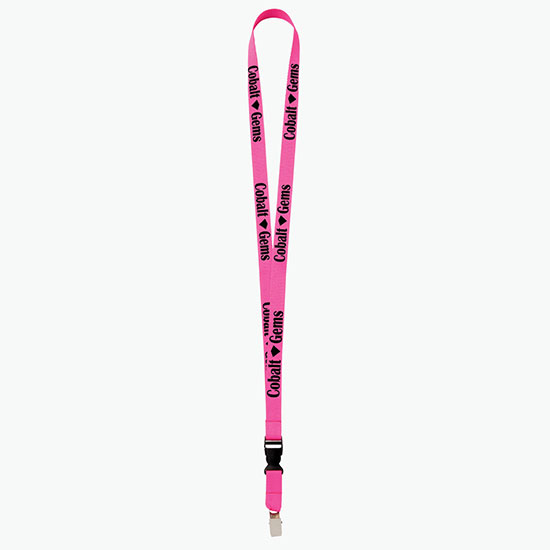 Plan Ahead & Save 5/8 Polyester Lanyard with Buckle Release w/Non-Swivel Bulldog Clip