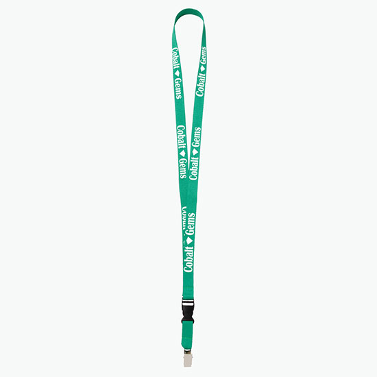 Plan Ahead & Save 5/8 Polyester Lanyard with Buckle Release w/Non-Swivel Bulldog Clip