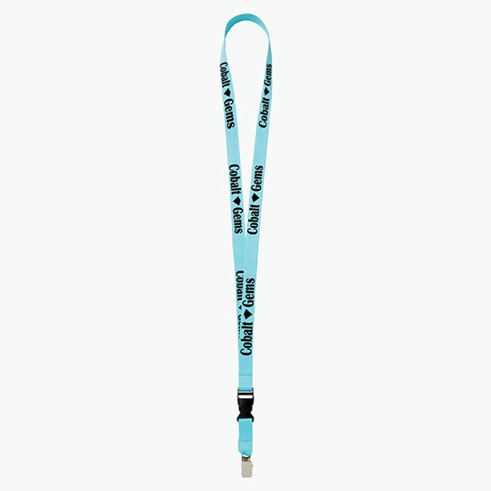 Plan Ahead & Save 5/8 Polyester Lanyard with Buckle Release w/Non-Swivel Bulldog Clip