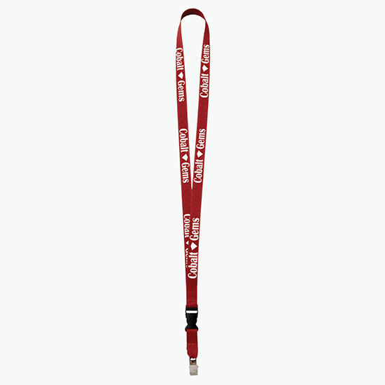 Plan Ahead & Save 5/8 Polyester Lanyard with Buckle Release w/Non-Swivel Bulldog Clip