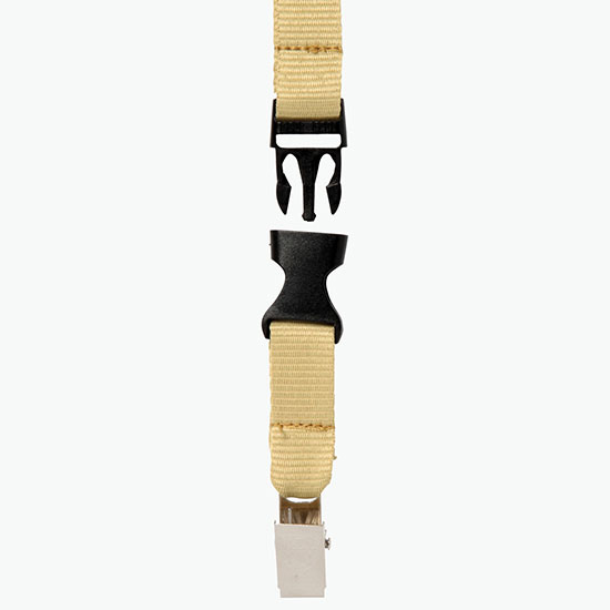Plan Ahead & Save 5/8 Polyester Lanyard with Buckle Release w/Non-Swivel Bulldog Clip