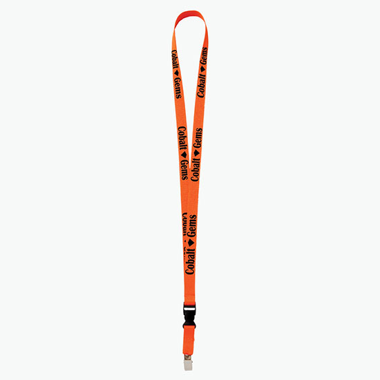 Plan Ahead & Save 5/8 Polyester Lanyard with Buckle Release w/Non-Swivel Bulldog Clip