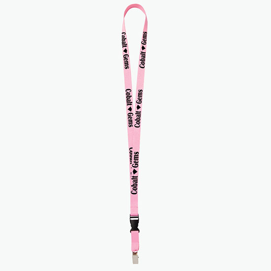 Plan Ahead & Save 5/8 Polyester Lanyard with Buckle Release w/Non-Swivel Bulldog Clip