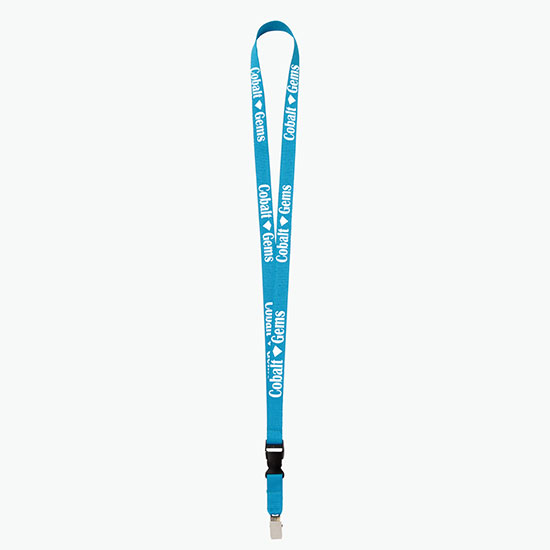 Plan Ahead & Save 5/8 Polyester Lanyard with Buckle Release w/Non-Swivel Bulldog Clip