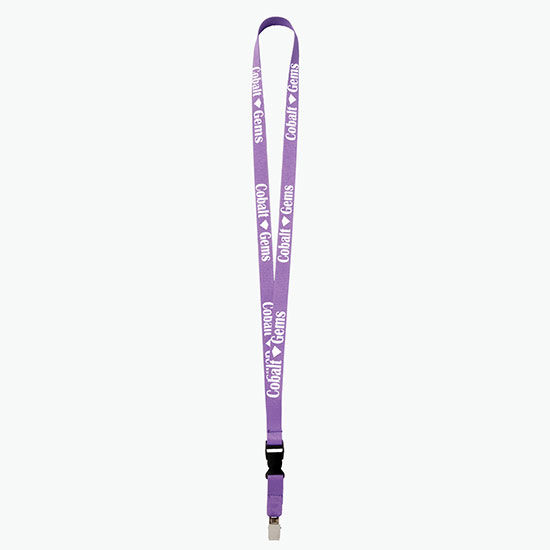 Plan Ahead & Save 5/8 Polyester Lanyard with Buckle Release w/Non-Swivel Bulldog Clip