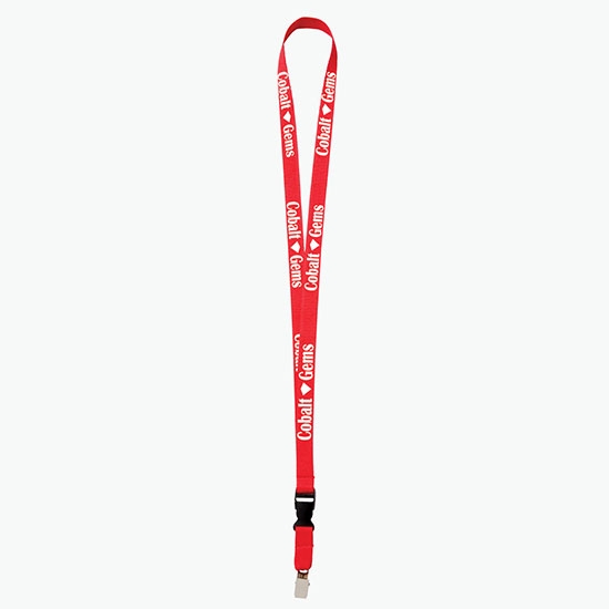 Plan Ahead & Save 5/8 Polyester Lanyard with Buckle Release w/Non-Swivel Bulldog Clip