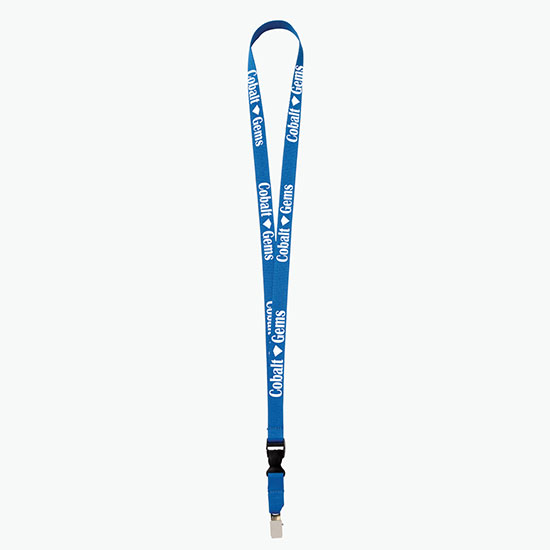 Plan Ahead & Save 5/8 Polyester Lanyard with Buckle Release w/Non-Swivel Bulldog Clip