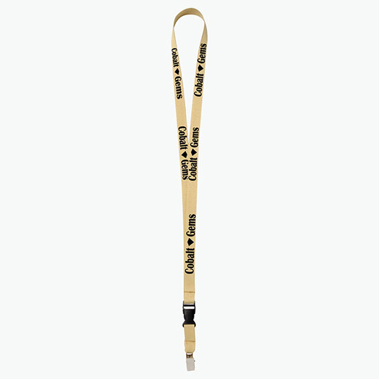 Plan Ahead & Save 5/8 Polyester Lanyard with Buckle Release w/Non-Swivel Bulldog Clip