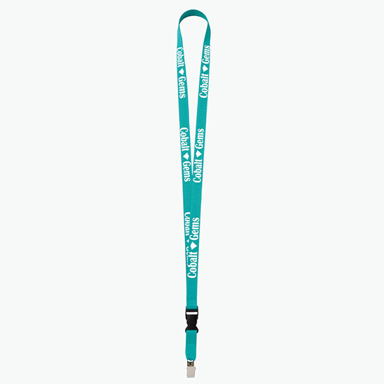 Plan Ahead & Save 5/8 Polyester Lanyard with Buckle Release w/Non-Swivel Bulldog Clip