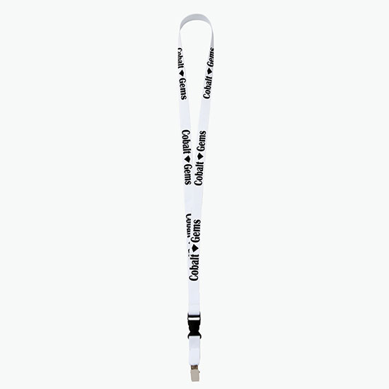 Plan Ahead & Save 5/8 Polyester Lanyard with Buckle Release w/Non-Swivel Bulldog Clip