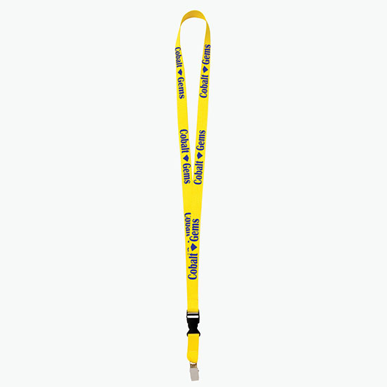 Plan Ahead & Save 5/8 Polyester Lanyard with Buckle Release w/Non-Swivel Bulldog Clip