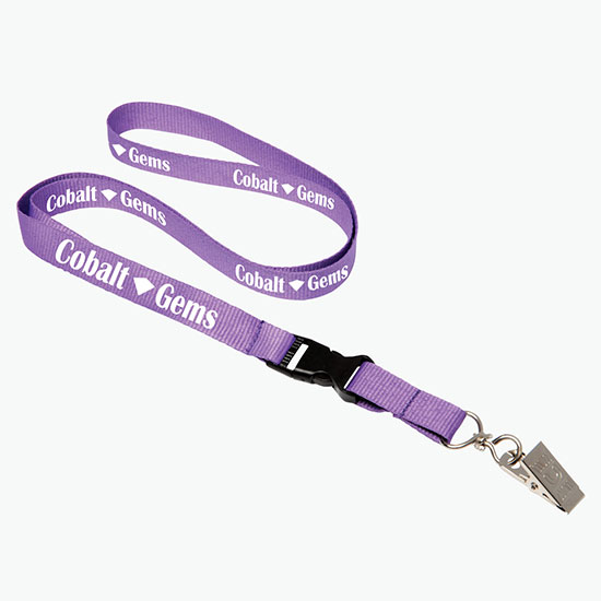 Plan Ahead & Save 5/8 Polyester Lanyard with Buckle Release w/Swivel Bulldog Clip