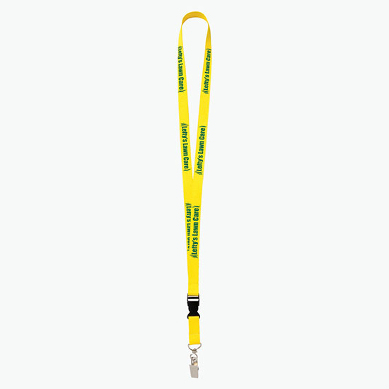 Plan Ahead & Save 5/8 Polyester Lanyard with Buckle Release w/Swivel Bulldog Clip