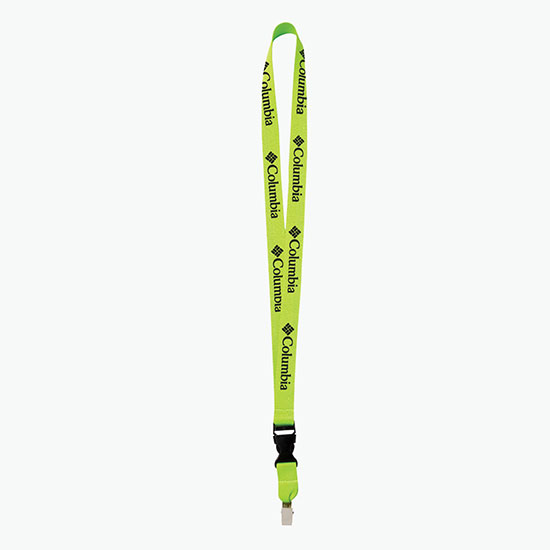 Plan Ahead & Save 3/4 Polyester Lanyard with Buckle Release w/Non-Swivel Bulldog Clip
