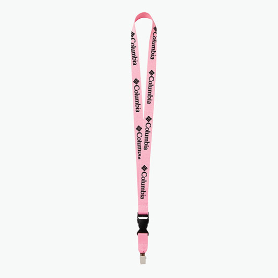 Plan Ahead & Save 3/4 Polyester Lanyard with Buckle Release w/Non-Swivel Bulldog Clip