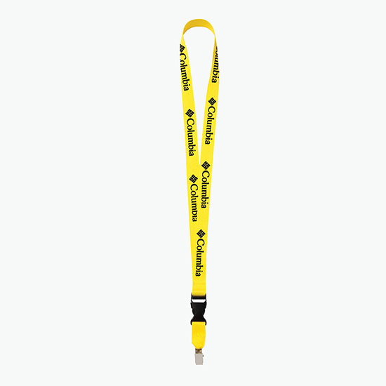 Plan Ahead & Save 3/4 Polyester Lanyard with Buckle Release w/Non-Swivel Bulldog Clip
